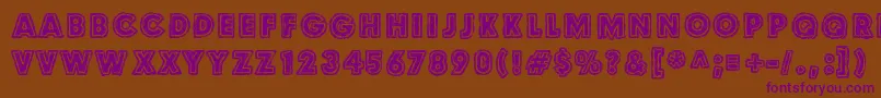Culdesac Font – Purple Fonts on Brown Background