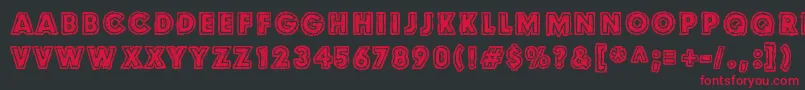 Culdesac Font – Red Fonts on Black Background