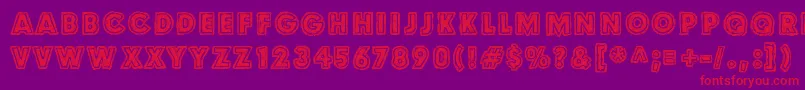 Culdesac Font – Red Fonts on Purple Background