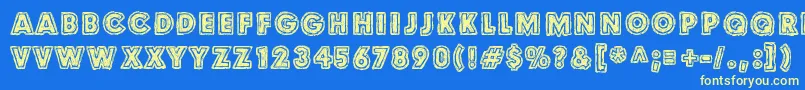 Culdesac Font – Yellow Fonts on Blue Background