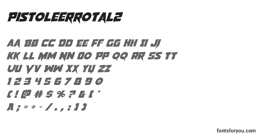 A fonte Pistoleerrotal2 – alfabeto, números, caracteres especiais