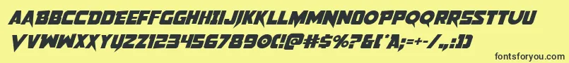 Pistoleerrotal2 Font – Black Fonts on Yellow Background