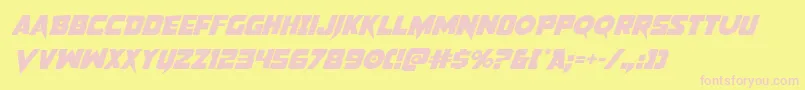 Pistoleerrotal2 Font – Pink Fonts on Yellow Background