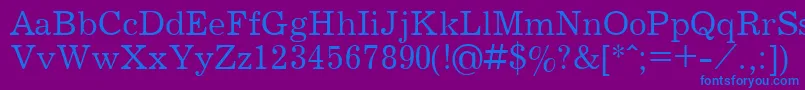 JournalPlain.001.001 Font – Blue Fonts on Purple Background