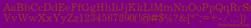 JournalPlain.001.001 Font – Brown Fonts on Purple Background