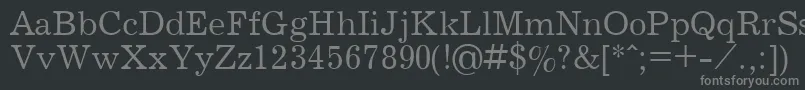 フォントJournalPlain.001.001 – 黒い背景に灰色の文字