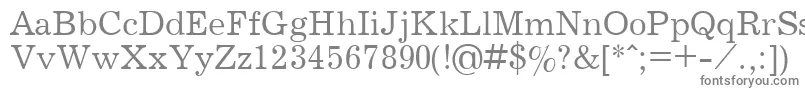 フォントJournalPlain.001.001 – 白い背景に灰色の文字