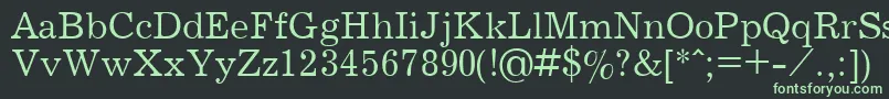 フォントJournalPlain.001.001 – 黒い背景に緑の文字