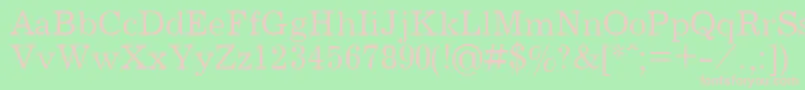 JournalPlain.001.001 Font – Pink Fonts on Green Background