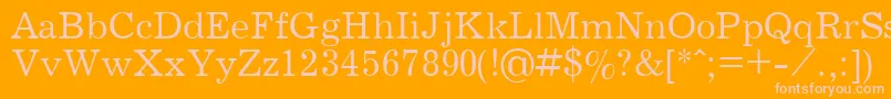 JournalPlain.001.001 Font – Pink Fonts on Orange Background