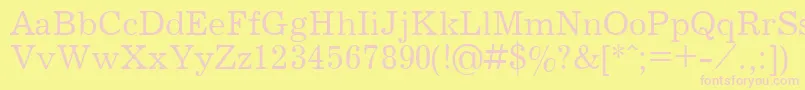 JournalPlain.001.001 Font – Pink Fonts on Yellow Background