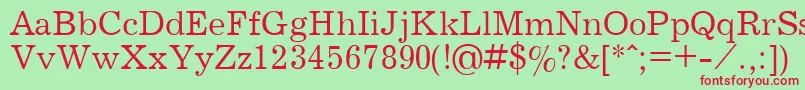 JournalPlain.001.001 Font – Red Fonts on Green Background