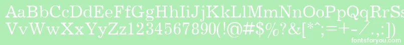 JournalPlain.001.001 Font – White Fonts on Green Background