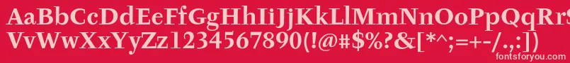 TyfaItcOtBold Font – Pink Fonts on Red Background