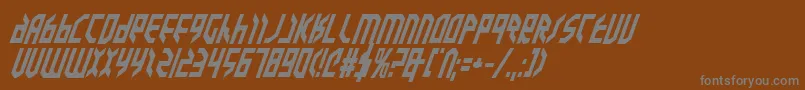 フォントValkyriebi – 茶色の背景に灰色の文字
