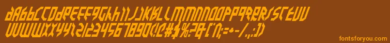 Valkyriebi Font – Orange Fonts on Brown Background