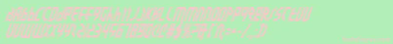Valkyriebi-fontti – vaaleanpunaiset fontit vihreällä taustalla