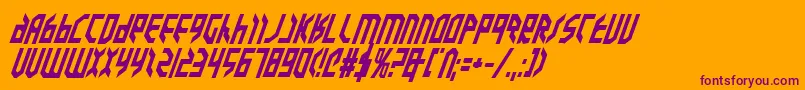 Valkyriebi Font – Purple Fonts on Orange Background