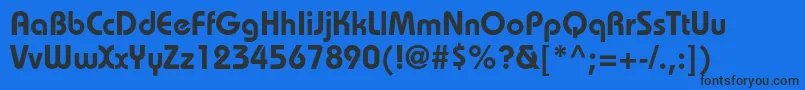 BauhausstdDemi Font – Black Fonts on Blue Background