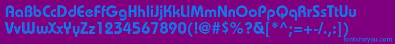 BauhausstdDemi Font – Blue Fonts on Purple Background