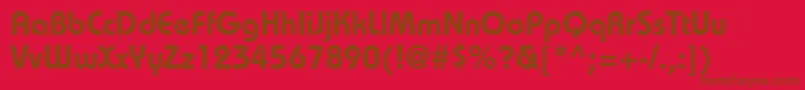 BauhausstdDemi Font – Brown Fonts on Red Background