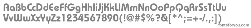 BauhausstdDemi Font – Gray Fonts on White Background