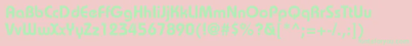 BauhausstdDemi Font – Green Fonts on Pink Background