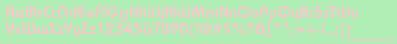 BauhausstdDemi Font – Pink Fonts on Green Background