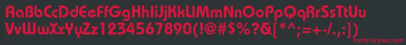 BauhausstdDemi Font – Red Fonts on Black Background