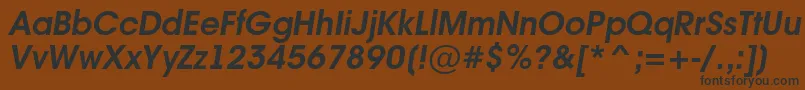 AAvanteintBolditalic Font – Black Fonts on Brown Background