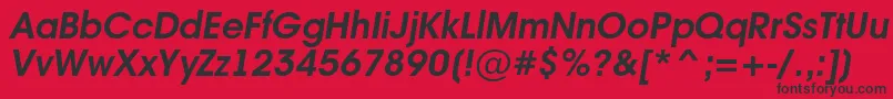 フォントAAvanteintBolditalic – 赤い背景に黒い文字
