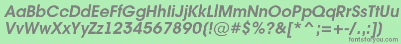 AAvanteintBolditalicフォントについての詳細 フォントAAvanteintBolditalic – 緑の背景に灰色の文字