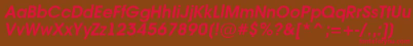 AAvanteintBolditalic Font – Red Fonts on Brown Background