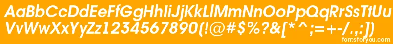 AAvanteintBolditalic Font – White Fonts on Orange Background