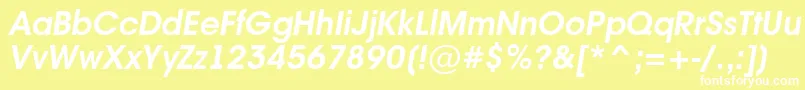 AAvanteintBolditalic Font – White Fonts on Yellow Background