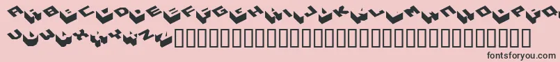 フォントHexagon ffy – ピンクの背景に黒い文字