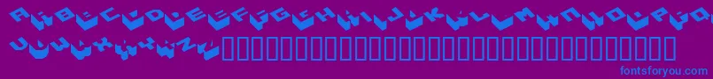 Шрифт Hexagon ffy – синие шрифты на фиолетовом фоне