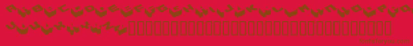 フォントHexagon ffy – 赤い背景に茶色の文字