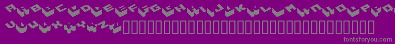 Шрифт Hexagon ffy – серые шрифты на фиолетовом фоне