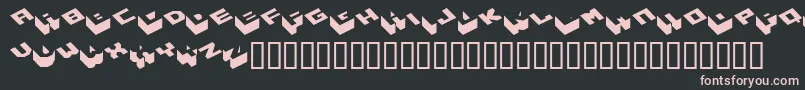 Hexagon ffy Font – Pink Fonts on Black Background