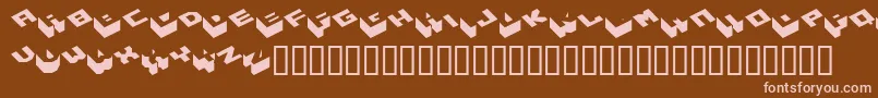 Шрифт Hexagon ffy – розовые шрифты на коричневом фоне