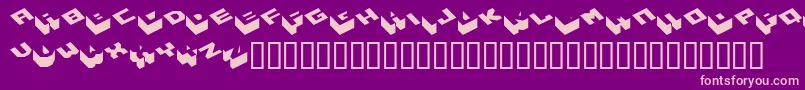 フォントHexagon ffy – 紫の背景にピンクのフォント