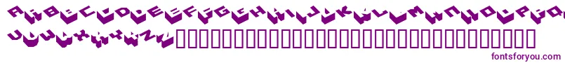 Hexagon ffy-fontti – violetit fontit valkoisella taustalla