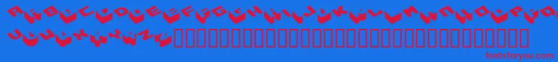 Fonte Hexagon ffy – fontes vermelhas em um fundo azul