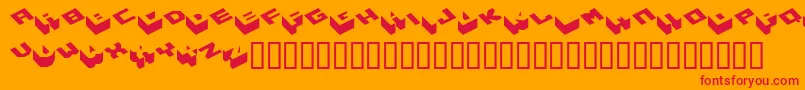 Шрифт Hexagon ffy – красные шрифты на оранжевом фоне