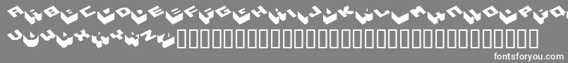 フォントHexagon ffy – 灰色の背景に白い文字