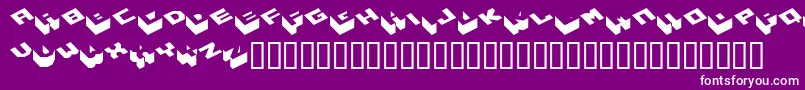 Hexagon ffy-Schriftart – Weiße Schriften auf violettem Hintergrund
