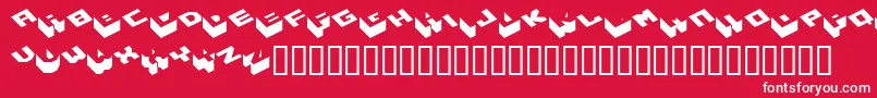 Fonte Hexagon ffy – fontes brancas em um fundo vermelho