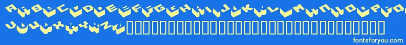Шрифт Hexagon ffy – жёлтые шрифты на синем фоне