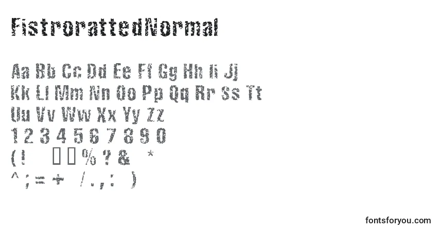 A fonte FistrorattedNormal – alfabeto, números, caracteres especiais